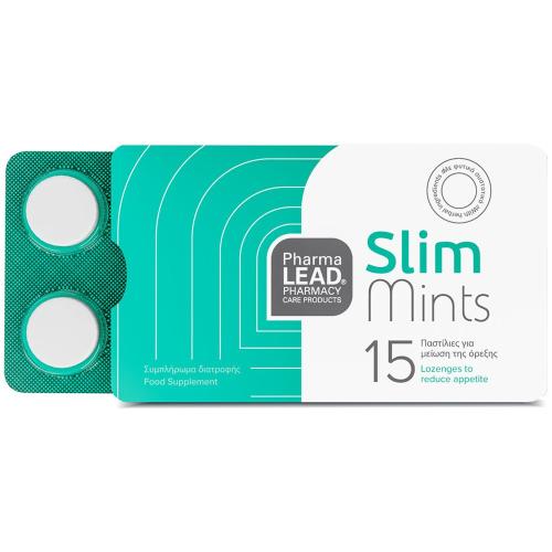 Pharmalead Slim Mints Συμπλήρωμα Διατροφής με Φυτικά Συστατικά για Μείωση της Όρεξης 15 Παστίλιες